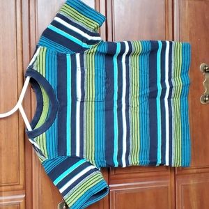 Blue Green Striped Tee